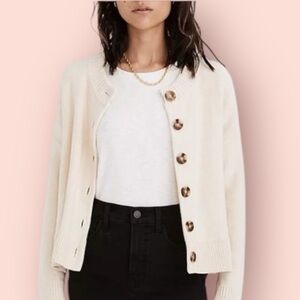 MADEWELL Wool Blend Cropped Cardigan